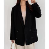 ブラック | callautia 薄手ツイードテーラードシャツジャケット | JUNOAH