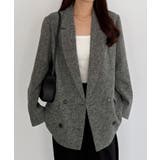 callautia 薄手ツイードテーラードシャツジャケット | JUNOAH | 詳細画像7