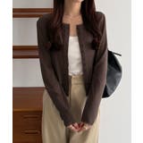 callautia クロップド丈シアーカーディガン | JUNOAH | 詳細画像11