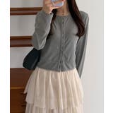 callautia クロップド丈シアーカーディガン | JUNOAH | 詳細画像5