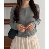 callautia クロップド丈シアーカーディガン | JUNOAH | 詳細画像6