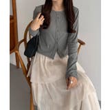 callautia クロップド丈シアーカーディガン | JUNOAH | 詳細画像8