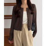 callautia クロップド丈シアーカーディガン | JUNOAH | 詳細画像9