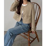 callautia ゴールドボタンツイードジャケット | JUNOAH | 詳細画像10 