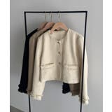 callautia ゴールドボタンツイードジャケット | JUNOAH | 詳細画像12 