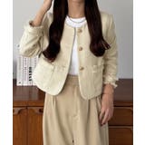 callautia ゴールドボタンツイードジャケット | JUNOAH | 詳細画像5 