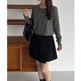 callautia 金ボタンコットンショートニットカーディガン | JUNOAH | 詳細画像7