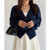 callautia Vネックコットンニットカーディガン | JUNOAH | 詳細画像10 