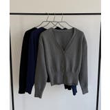 callautia Vネックコットンニットカーディガン | JUNOAH | 詳細画像12 