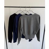 callautia Vネックコットンニットカーディガン | JUNOAH | 詳細画像13 