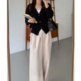 callautia Vネックコットンニットカーディガン | JUNOAH | 詳細画像4 