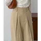 callautia ベルト付きダブルタックワイドパンツ | JUNOAH | 詳細画像13