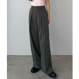 callautia ベルト付きダブルタックワイドパンツ | JUNOAH | 詳細画像8