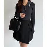 callautia 配色ポロ衿シアーニット | JUNOAH | 詳細画像6