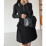 callautia 配色ポロ衿シアーニット | JUNOAH | 詳細画像8