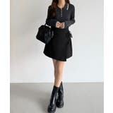 callautia 配色ポロ衿シアーニット | JUNOAH | 詳細画像9