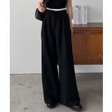 ブラック | callautia レイヤード風スウェットパンツ | JUNOAH