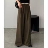 ブラウン | callautia レイヤード風スウェットパンツ | JUNOAH