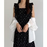 callautia フラワープリントフリルワンピース【一部ペチスカートset】 | JUNOAH | 詳細画像4 