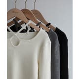 Meiru クロスネックリブニット | JUNOAH | 詳細画像13 