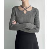 Meiru クロスネックリブニット | JUNOAH | 詳細画像9 