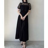 Bブラック | Meiru バックリボントップス+フレアキャミワンピースset | JUNOAH