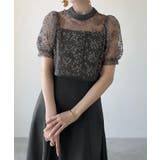 チャコール | Meiru バックリボントップス+フレアキャミワンピースset | JUNOAH