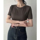 チャコール | Meiru 【取り外し可能パット付き】バックオープンカットトップス | JUNOAH