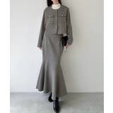 Meiru ノーカラージャケット+マーメイドスカートSET(薄手、裏地なし) | JUNOAH | 詳細画像11