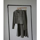 Meiru ノーカラージャケット+マーメイドスカートSET(薄手、裏地なし) | JUNOAH | 詳細画像16