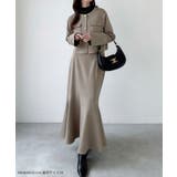 Meiru ノーカラージャケット+マーメイドスカートSET(薄手、裏地なし) | JUNOAH | 詳細画像2