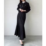 Meiru ノーカラージャケット+マーメイドスカートSET(薄手、裏地なし) | JUNOAH | 詳細画像6