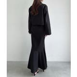 Meiru ノーカラージャケット+マーメイドスカートSET(薄手、裏地なし) | JUNOAH | 詳細画像7