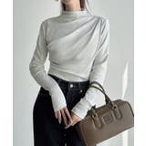 Meiru 薄手モックネックドレープトップス | JUNOAH | 詳細画像12 