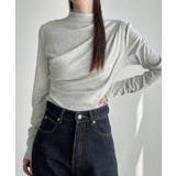 Meiru 薄手モックネックドレープトップス | JUNOAH | 詳細画像13 