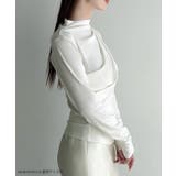 Meiru 薄手モックネックドレープトップス | JUNOAH | 詳細画像2 