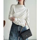 Meiru 薄手モックネックドレープトップス | JUNOAH | 詳細画像5 