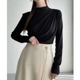 Meiru 薄手モックネックドレープトップス | JUNOAH | 詳細画像7 