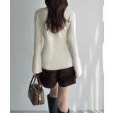 Meiru ロング丈ニュアンス釦ニットカーディガン | JUNOAH | 詳細画像15 