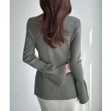 Meiru ロング丈ニュアンス釦ニットカーディガン | JUNOAH | 詳細画像4 