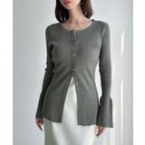 Meiru ロング丈ニュアンス釦ニットカーディガン | JUNOAH | 詳細画像5 