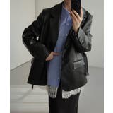 オーバーサイズPUレザージャケット | JUNOAH | 詳細画像1