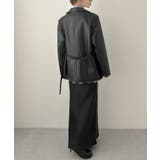 オーバーサイズPUレザージャケット | JUNOAH | 詳細画像4