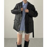 オーバーサイズPUレザージャケット | JUNOAH | 詳細画像5