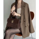 ブラウン | Meiru ダブルテーラードジャケット | JUNOAH