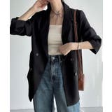 ブラック | Meiru ダブルテーラードジャケット | JUNOAH