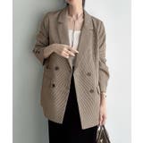 ダークベージュ | Meiru ダブルテーラードジャケット | JUNOAH