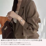 Meiru ダブルテーラードジャケット | JUNOAH | 詳細画像3