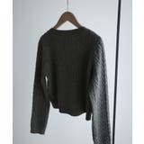 Meiru ロゴモチーフケーブルショートニットカーディガン | JUNOAH | 詳細画像15 