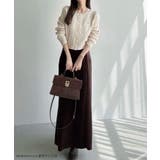 Meiru ロゴモチーフケーブルショートニットカーディガン | JUNOAH | 詳細画像2 